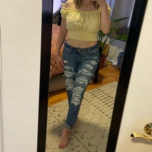 American Eagle Ripped Boyfriend Jeans